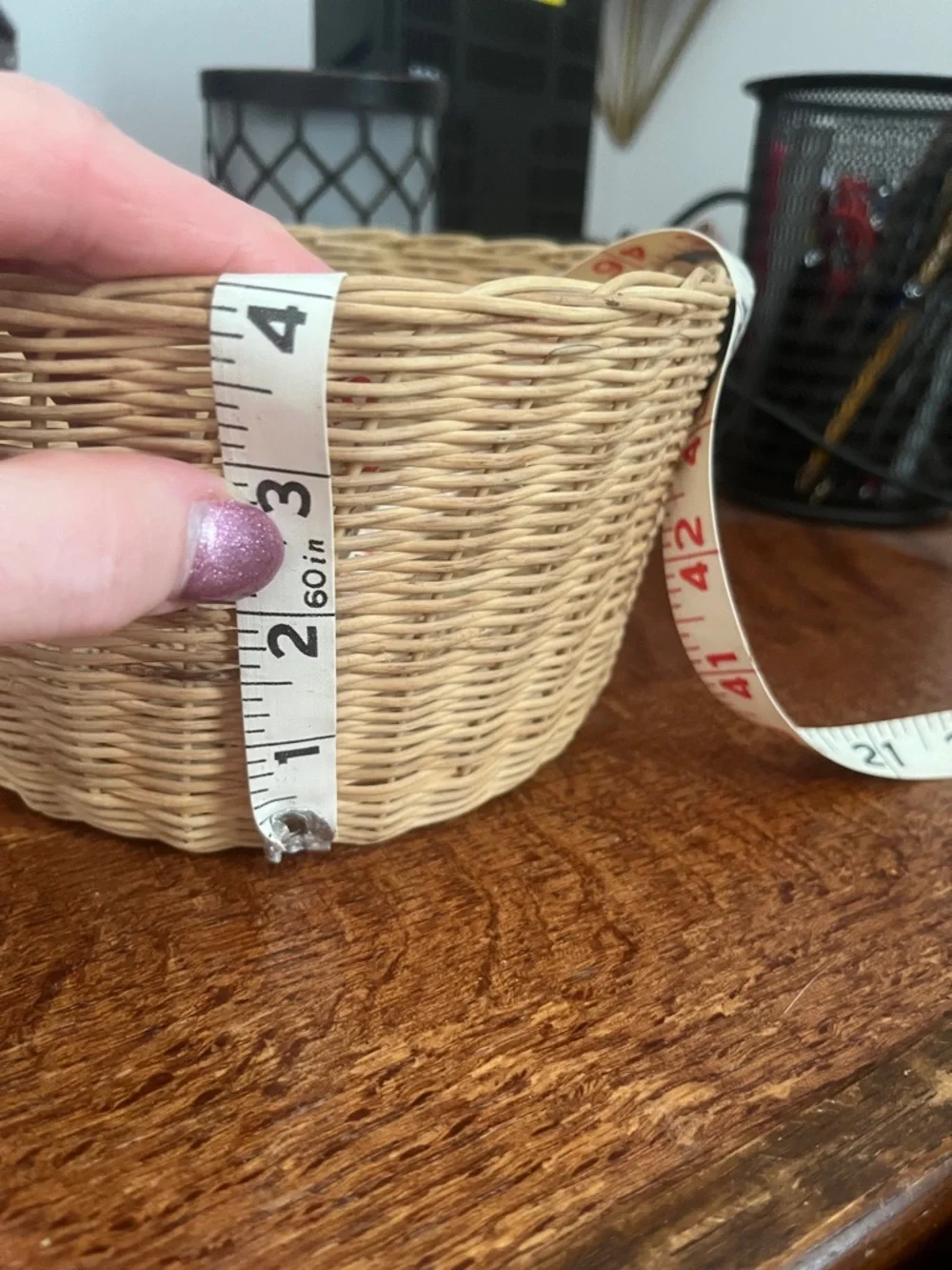 Vintage Chicken Hand Woven Basket